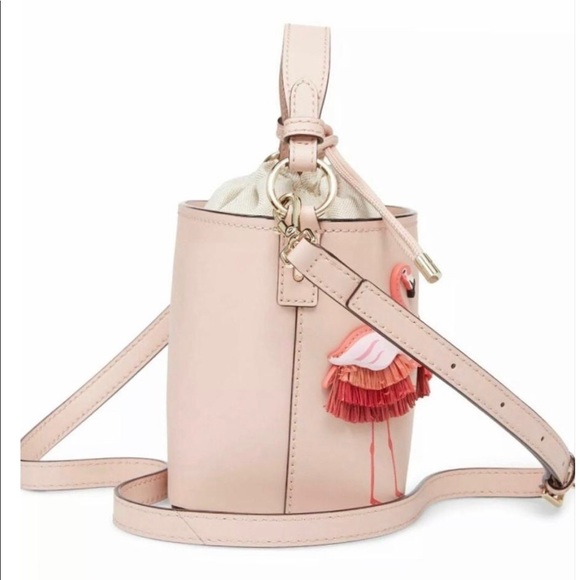 NEW Kate Spade Flamingo Peppa Bucket Crossbody - Picture 2 of 5